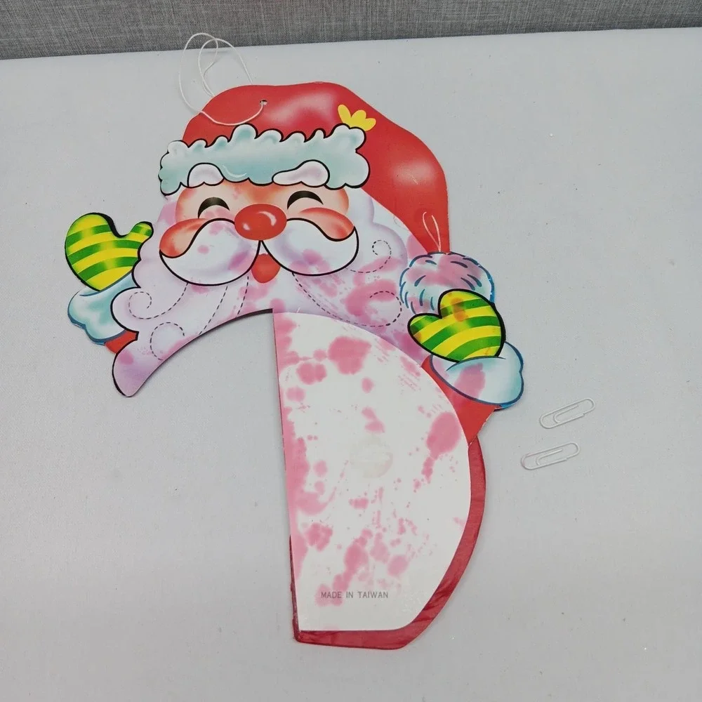 VTG Honeycomb Christmas Tree Santa Ball Decorations Set 60s/70s MCM Holiday Red‎
